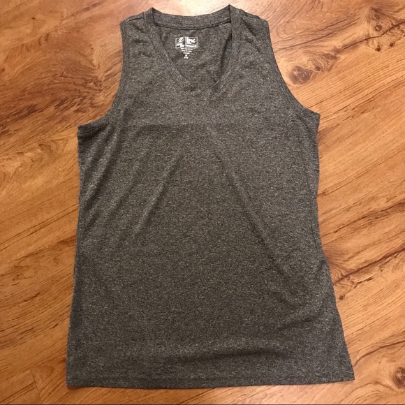 Charcoal Grey dry fit workout tank top. - Picture 1 of 3